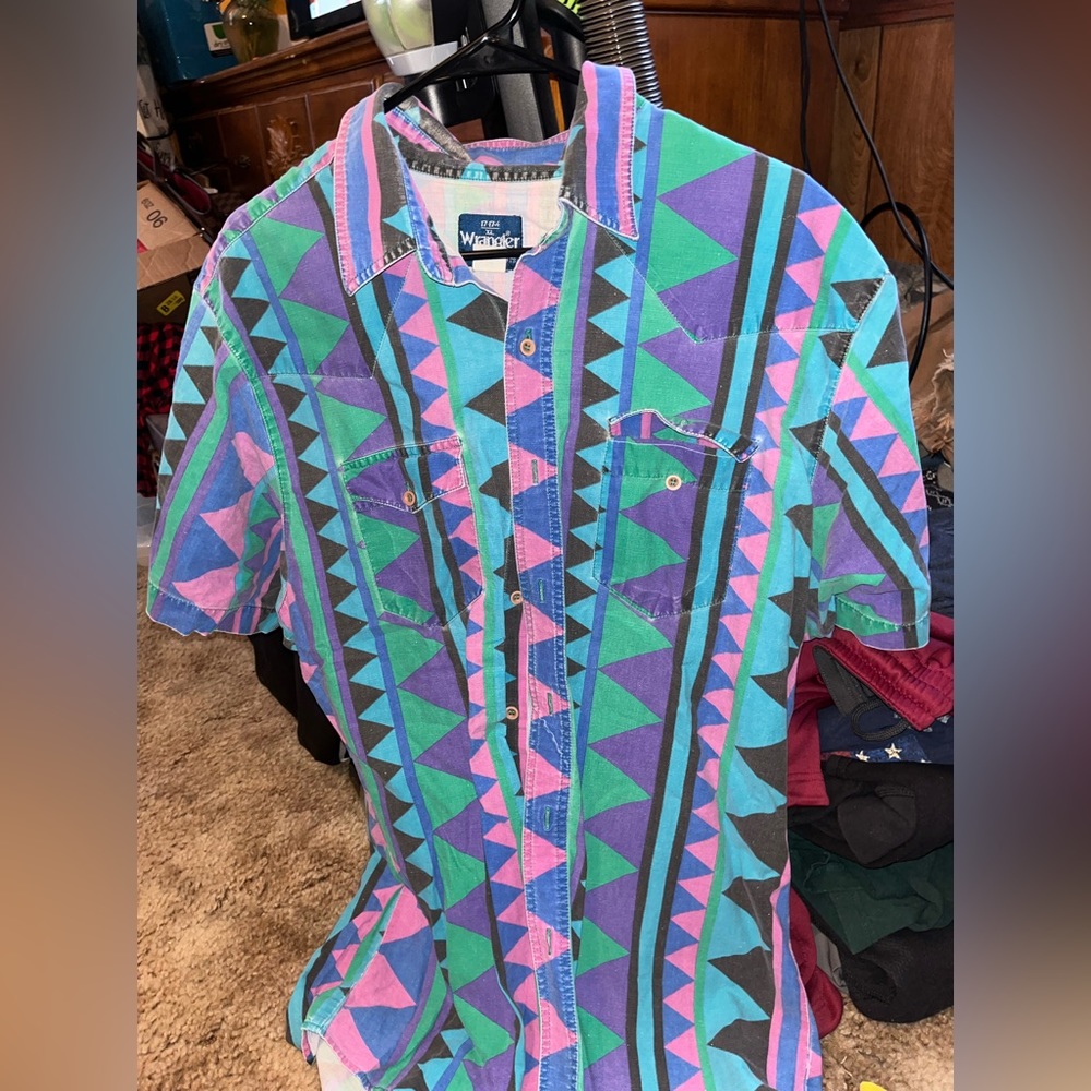 Retro wrangler shirt short sleeve